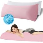 Almofada corporal Ubauba Memory Foam completa com capa de 20 x 54 polegadas rosa