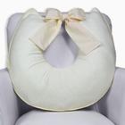 Almofada De amamentação C/ Laço Piquet Palha 100% algodão - Laura Baby