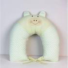 Almofada de Amamentação Para Bebê Savana Hipopótamo Verde Bordada 01 Peça