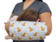 Almofada De Braço Para Amamentação Colo Multiuso Para Bebê Apoio De Amamentar - Carinhoso Azul