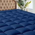 Almofada de colchão MATBEBY Bedding acolchoada Queen Navy Blue