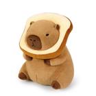 Almofada de pelúcia Ditucu Cute Capivara com chapéu de torrada de 35 cm para crianças