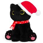 Almofada de pelúcia Hagusahuo Black Cat para crianças, presente de Natal