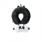 Almofada de pescoço em u com mascara de dormir urso sem curso panda pillow