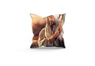 Almofada Decorativa Cheia c/ Zíper 25x25 Jesus Bom Pastor - Deluzz