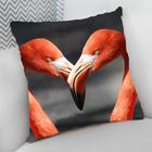 Almofada Decorativa Cheia c/ Zíper 25x25cm, Flamingo - Deluzz