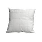 Almofada Decorativa de Couro Legítimo 45x45cm Bella Branco - Mozzelar