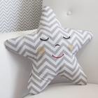 Almofada Decorativa Enxoval Bebê Estrela - Chevron Cinza - Nanna Baby