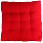 Almofada Decorativa Futon Assento Cadeira 60x60cm Sofá Poltrona Cheia Grande Vermelho