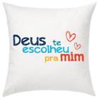 Almofada Decorativa Namorados Deus Te Escolheu 30 X 30 Cm