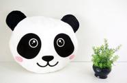 Almofada Decorativa Panda Branco e Preto Estampada