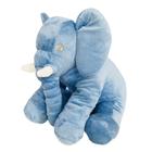 Almofada Elefante de Pelúcia 55cm Macia Para Bebê Azul - Antialérgico - Beca Baby
