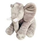 Almofada Elefante Pelúcia 60 cm Antialérgico bebe cinza