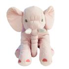 Almofada Elefante Pelúcia 60cm Travesseiro Bebê Antialérg - Cores - LariBabyPelucias