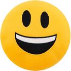 Almofada emoji 45x45cm pelúcia bordado com zíper feliz