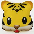 Almofada emoji estampado 34x34cm com zíper tigre