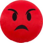 Almofada Emoji Pelúcia 45cm bravo vermelho