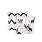 Almofada Estampada Geometrica Cachorro Dog Decorativa 2un