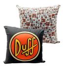 Almofada Fibra Veludo 40x40cm Duff Logo Retrto Simpsons - Zona Criativa