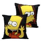 Almofada Fibra Veludo Bart Simpson 23X23 Cm