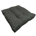 Almofada Futon Decoração 45X45 Cm Cinza Escuro Novita