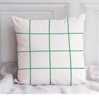 Almofada Grid 40x40cm Off White/Verde