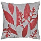 Almofada Linho Folha / Bananeira / Ou Costela Vermelha 45x45