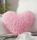 Almofada MOOWOO Pink Girl Heart Shape 40x40cm com capa