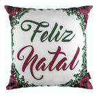 Almofada Natal Guirlanda Feliz 425 Belchior 43x43cm Bordo