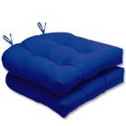 Almofada Para Assento Futton Solid 40x40cm Azul Royal 2Pçs