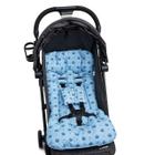 Almofada Para Carrinho de Bebê Universal - Coroinha Azul