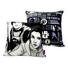 Almofada Princesa Leia E Han Solo Rebeldes Aveludada 40x40cm Oficial Star Wars LucasFilm