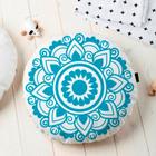 Almofada Redonda Estampada Mandala 45x45cm Obery Azul