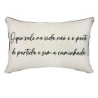 Almofada Sarja Com Frase 190-06 35X52 Decortextil