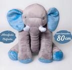 Almofada Travesseiro Elefante Bebê Pelúcia 80cm Antialérgico