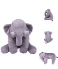 Almofada Travesseiro Elefante Bebê Pelúcia Cinza 45cm Decora - RG Shops