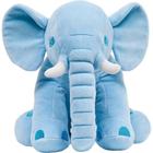 Almofada Travesseiro Elefantinho De Pelúcia Azul