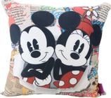 Almofada Zonacriativa Mickey e Minnie Jornal 40X40cm - Zona criativa