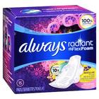 Almofadas Always Radiant Discreet com Flexi-Wings - Fluxo Regular, Leve e com Aroma Limpo (Pacote com 2)