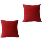 Almofadas Cheias para Sofá Impermeável Vermelha Kit 2 45cmx45cm