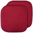 Almofadas de cadeira Sweet Home Collection Memory Foam 40x40cm vermelhas, pacote com 2