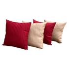 Almofadas Decorativas 4 Unidades Com Ziper e Refil de Silicone