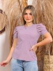 ALows SF Blusa Camiseta Feminina liso com manga Princesa curta sf200 112576/70 - mundo das camisas