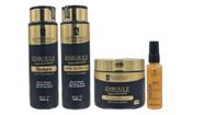 AlphaHall Enroulé Umectoterapia Shampoo e Creme de Pentear e Manteiga Artesanal 500 gr e Sérum Ouro