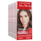 Alta Moda Alfaparf kit c/3 Tonalizantes 721 Louro Médio Irisé Cinza 120g