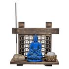 Altar Kit Zen Buda Castiçal Incensário Pedra Japonesa Paz