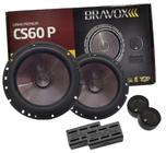 Alto Falante Bravox Kit 2 Vias CS60 P 6" 120W + 2 Tweeters 80W