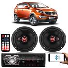 Alto Falante Foxer Kia Todos 6 Pol 120W + Radio MP3 KF.360R