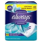 Always protetor diário respirável com 40 unidades - PROCTER & GAMBLE