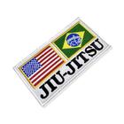 AM0242-001 EUA Brasil Jiu-Jitsu Patch Bordado 13x6,8cm